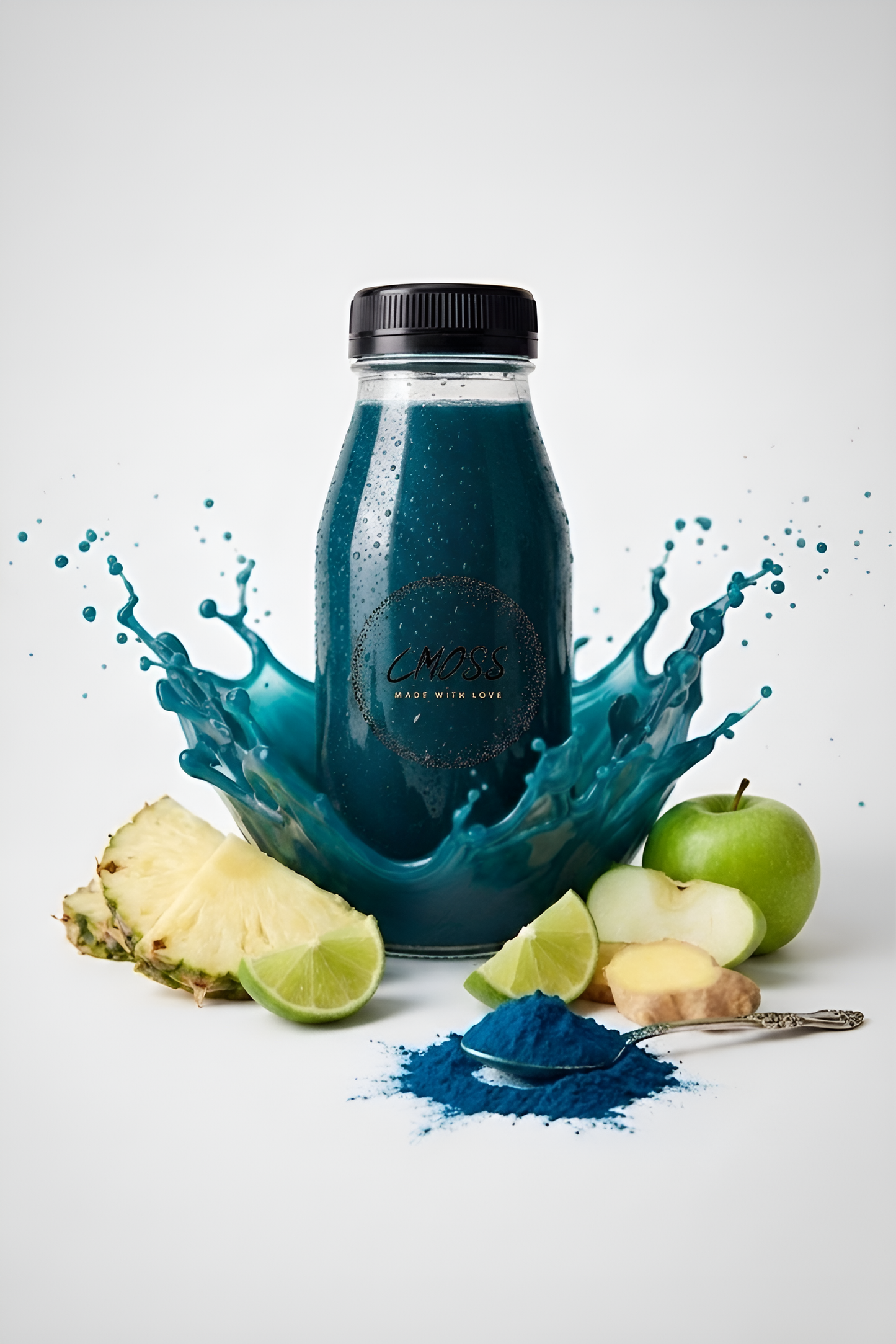 New! Blue Oasis - Cold Pressed Juice x2 Bottles